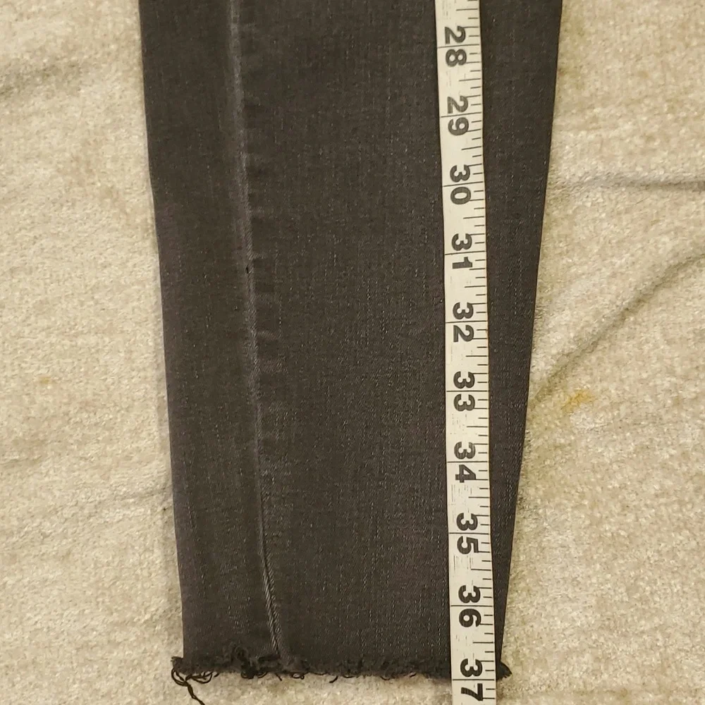 Kancan woman's gray black distressed crop stretch jeans size 27 - Picture 15 of 16